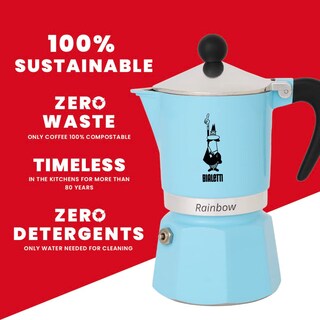 Foto 5 | Foto 5 | Cafetera Espresso Stovetop Bialetti Rainbow 6 Tazas 250 ml - Venta Internacional