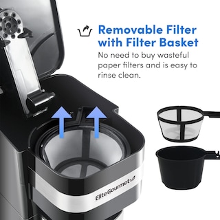 Foto 2 | Foto 2 | Cafetera Elite Gourmet Ehc114 Con Taza Térmica De 400 Ml Color Negro - Venta Internacional.