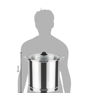 Foto 4 | Foto 4 | Vaporera con Tapa de Vidrio Vasconia 4029796 color Plata 28 cm