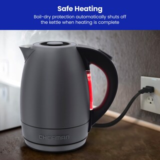 Foto 6 | Foto 6 | Hervidor Eléctrico Chefman 1.8l de Acero Inoxidable con Led Gris - Venta Internacional