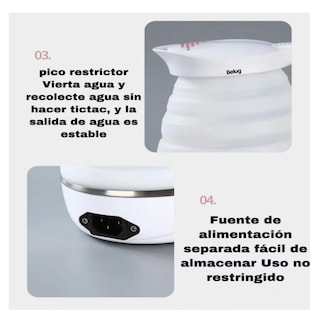 Foto 4 | Foto 4 | Tetera Jarra Eléctrica Belug Hervidor Agua Plegable Pava Portátil Rosa