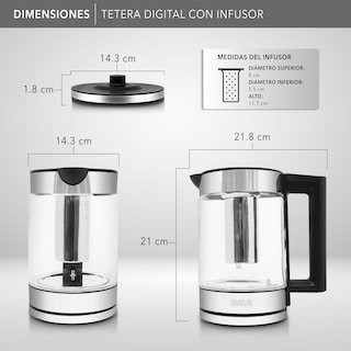 Foto 2 | Foto 2 | Rca Tetera Eléctrica Rc-330 Con Infusor De Té Extraíble