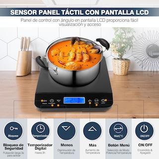 Foto 3 | Foto 3 | Parrilla de Inducción Sangkee K100065 color Negro Estufa Magnética para Casa 120V