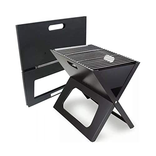 Parrilla Asador Portatil De Carbon - Negro