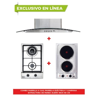 Foto 2 | Foto 2 | Campana + Parrilla Eléctrica + Parrilla a Gas Disa Home 2 Quemadores