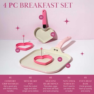 Foto 2 | Foto 2 | Juego de Utensilios De Cocina Paris Hilton Breakfast de Cerámica Antiadherente - Venta Internacional