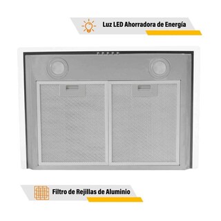 Foto 3 | Foto 3 | Combo Campana Cristal 60 cm + Parrilla Cristal Temp 4 Hornillas