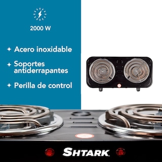 Foto 4 | Foto 4 | Parrilla Eléctrica dos Quemadores Shtark Negra