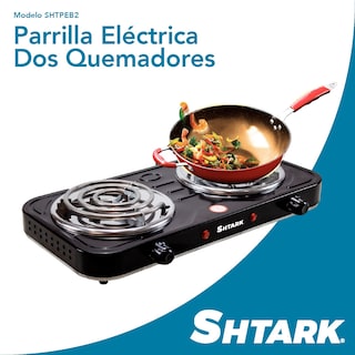 Foto 5 | Foto 5 | Parrilla Eléctrica dos Quemadores Shtark Negra