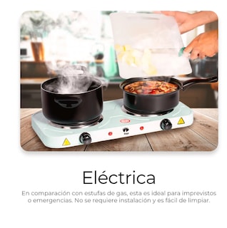 Foto 5 | Foto 5 | Parrilla Eléctrica 2 Quemadores Acero Inoxidable 2000w Color Blanco