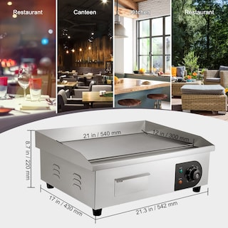 Foto 7 | Foto 7 | Plancha Eléctrica De Sobremesa Vevor 1600 W De 22 Pulgadas Con Control De Temperatura - Venta Internacional.