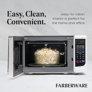 Foto 5 | Foto 5 | Microondas Farberware para Encimera 700 w 0.7 Pies Cúbicos Blanco Retro - Venta Internacional