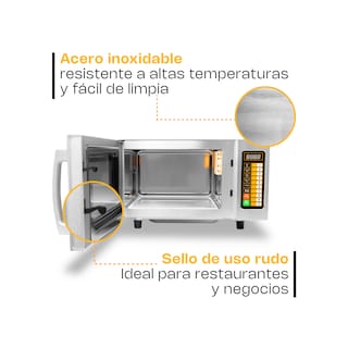 Foto 5 | Foto 5 | Microondas Industrial Digital Rhino, 1000w De Potencia, 0.9 Pies Cúbicos, Acero Inoxidable, Alta Eficiencia Y Seguridad