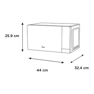 Foto 7 | Foto 7 | Horno Microondas 0.7 Pies Midea Negro Espejo MMDR07S2MB