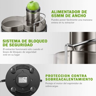 Foto 2 | Foto 2 | Extractor de Jugos Aicok 2 Velocidades 1.4 L