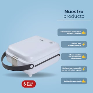 Foto 8 | Foto 8 | Sandwichera y Waflera LB-Link LB-S314 color Blanco con Parrilla Intercambiable