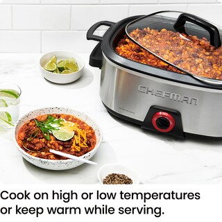 Foto 3 | Foto 3 | Olla de Cocción Lenta Chefman Eléctrica de Acero Inoxidable - Venta Internacional