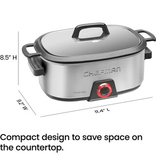 Foto 7 | Foto 7 | Olla de Cocción Lenta Chefman Eléctrica de Acero Inoxidable - Venta Internacional