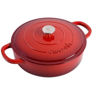 Foto 1 | Foto 1 | Olla De Barro Braiser Crock-pot De Hierro Fundido Esmaltado Artesanal De 5 Litros, Color Rojo - Venta Internacional.