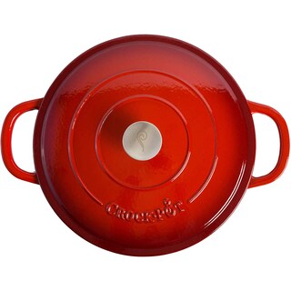 Foto 4 | Foto 4 | Olla De Barro Braiser Crock-pot De Hierro Fundido Esmaltado Artesanal De 5 Litros, Color Rojo - Venta Internacional.