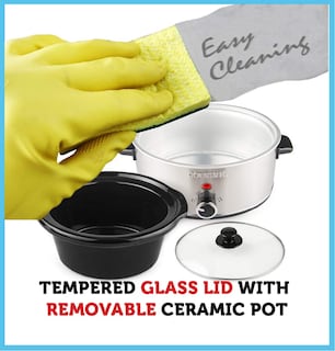 Foto 7 | Foto 7 | Olla de Cocción Lenta Courant Ovalada de Acero Inoxidable 3,5 L Apta para Lavavajillas - Venta Internacional