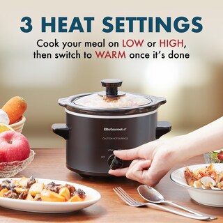 Foto 2 | Foto 2 | Olla de Cocción Lenta Elite Gourmet MST-250XB de Cerámica 1,5 L Negro - Venta Internacional