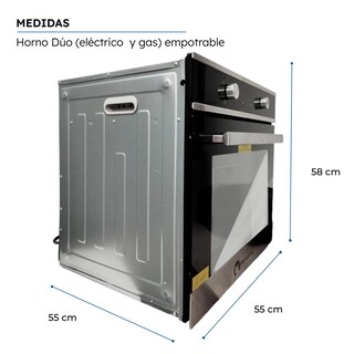 Foto 4 | Foto 4 | Horno Empotrable Duo Eléctrico Gas Shorbull 65L Convección