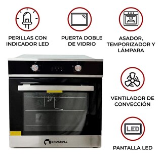 Foto 5 | Foto 5 | Horno Empotrable Duo Eléctrico Gas Shorbull 65L Convección