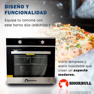 Foto 7 | Foto 7 | Horno Empotrable Duo Eléctrico Gas Shorbull 65L Convección