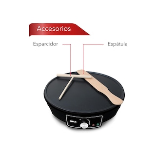 Foto 6 | Foto 6 | Crepera Plancha Antiadherente con Accesorios RCA RC-602 Negro