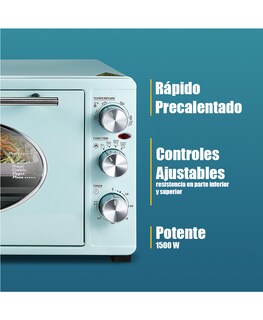 Foto 3 | Foto 3 | Horno Retro Menta Elite Gourmet Eto3300m 33 L 6 Rebanadas