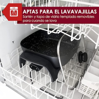 Foto 4 | Foto 4 | Sartén Eléctrica Elite Gourmet EG-6201 color Negro Tapa de Vidrio 7 L 120 Volts