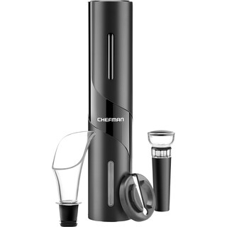 Foto 1 | Foto 1 | Abridor De Vino Eléctrico Chefman, Batería Negra, Juego De 4 Piezas - Venta Internacional.