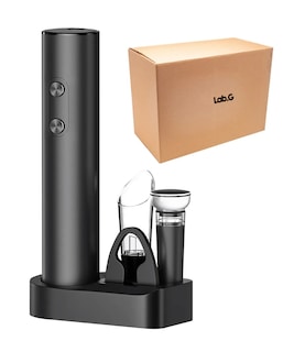 Foto 1 | Foto 1 | Sacacorchos De Vino Eléctrico 4 En 1 Con Base Kit Sacacorcho Negro