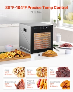Foto 5 | Foto 5 | Deshidratador De Alimentos Vevor 10 Bandejas De Acero Inoxidable 1000w 24h Tim - Venta Internacional.