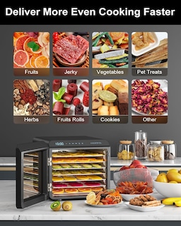 Foto 4 | Foto 4 | Deshidratador De Alimentos Crownful 7 Bandejas De Acero Inoxidable 600 W Más De 30 Recetas - Venta Internacional.