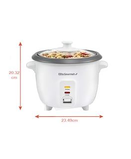 Foto 3 | Foto 3 | Arrocera Elite Gourmet ERC-006NST color Blanco Eléctrica 6 Tazas Tapa de Vidrio
