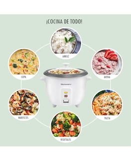 Foto 4 | Foto 4 | Arrocera Elite Gourmet ERC-006NST color Blanco Eléctrica 6 Tazas Tapa de Vidrio