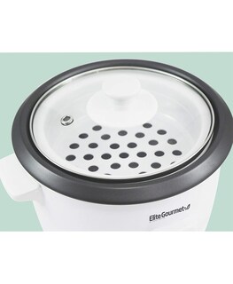 Foto 5 | Foto 5 | Arrocera Elite Gourmet ERC-006NST color Blanco Eléctrica 6 Tazas Tapa de Vidrio