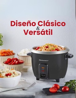 Foto 2 | Foto 2 | Arrocera Eléctrica 6 Tazas Acero Inoxidable Elite Gourmet Color Negro Frecuencia 60