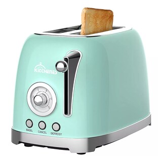 Foto 1 | Foto 1 | Tostador Eléctrico Retro 2 Rebanadas Bandeja Para Migas 825w Color Verde Menta
