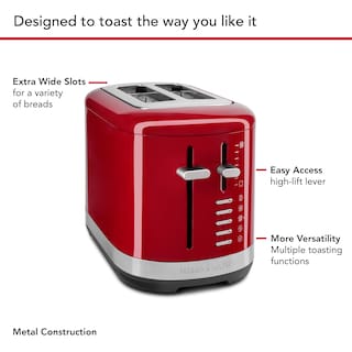 Foto 2 | Foto 2 | Tostadora Kitchenaid Automática De 2 Rebanadas Con Ranuras Extra Anchas Kmt2109er - Venta Internacional.