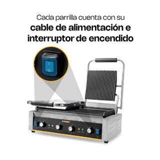 Foto 4 | Foto 4 | Plancha Panini Rhino Planpa-3600 Potencia 3,600 W Doble Parrilla Hierro Fundido