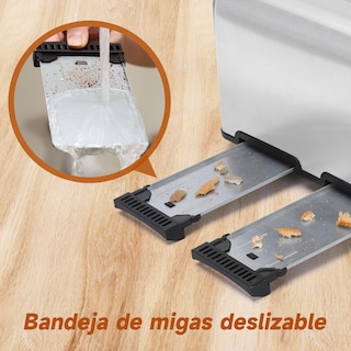 Foto 7 | Foto 7 | Tostadora Acero Inoxidable 4 Rebanadas 1750w Plata Aigostar Color Gris