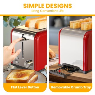 Foto 7 | Foto 7 | Toaster Simple Deluxe Para 2 Rebanadas Y 6 Unidades Para Dorar, Acero Inoxidable S - Venta Internacional.