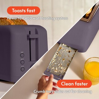 Foto 3 | Foto 3 | Tostadora Bella De 4 Rebanadas, Delgada, Ranura Larga, 1400 W, Con Bandeja Extraíble - Venta Internacional.