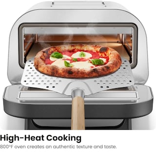 Foto 4 | Foto 4 | Horno Eléctrico Para Pizza Chefman Para Interiores, 800 °f, 30 Cm, Con Piedra Y Cáscara - Venta Internacional.