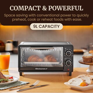 Foto 2 | Foto 2 | Horno Tostador Elite Gourmet Eto490 9l/4 Rebanadas 800w Negro - Venta Internacional.