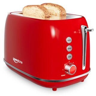 Foto 1 | Foto 1 | Tostadora Keenstone De 2 Rebanadas Acero Inoxidable Retro Roja - Venta Internacional.