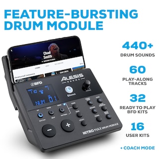 Foto 3 | Foto 3 | Batería Eléctrica Alesis Nitro Max Kit Con Almohadillas De Malla Silenciosas - Venta Internacional.